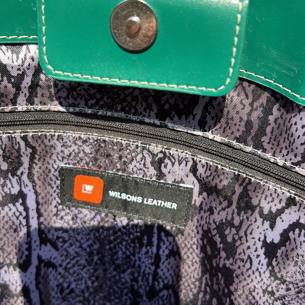 Wilson Leather Vintage Teal Green bag - Picture 12 of 15
